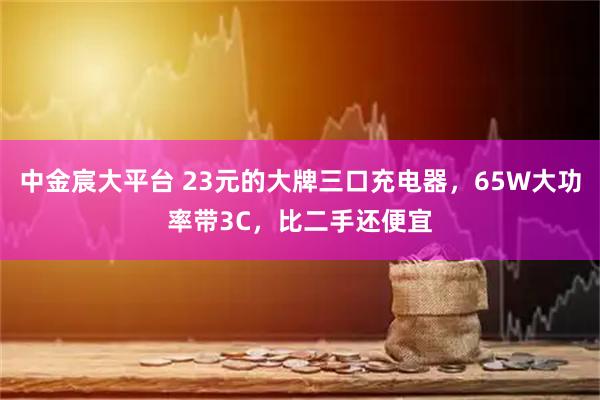 中金宸大平台 23元的大牌三口充电器，65W大功率带3C，比二手还便宜